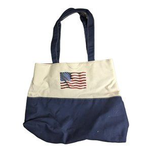 NWOT Sonoma United States Flag Canvas Tote Bag
